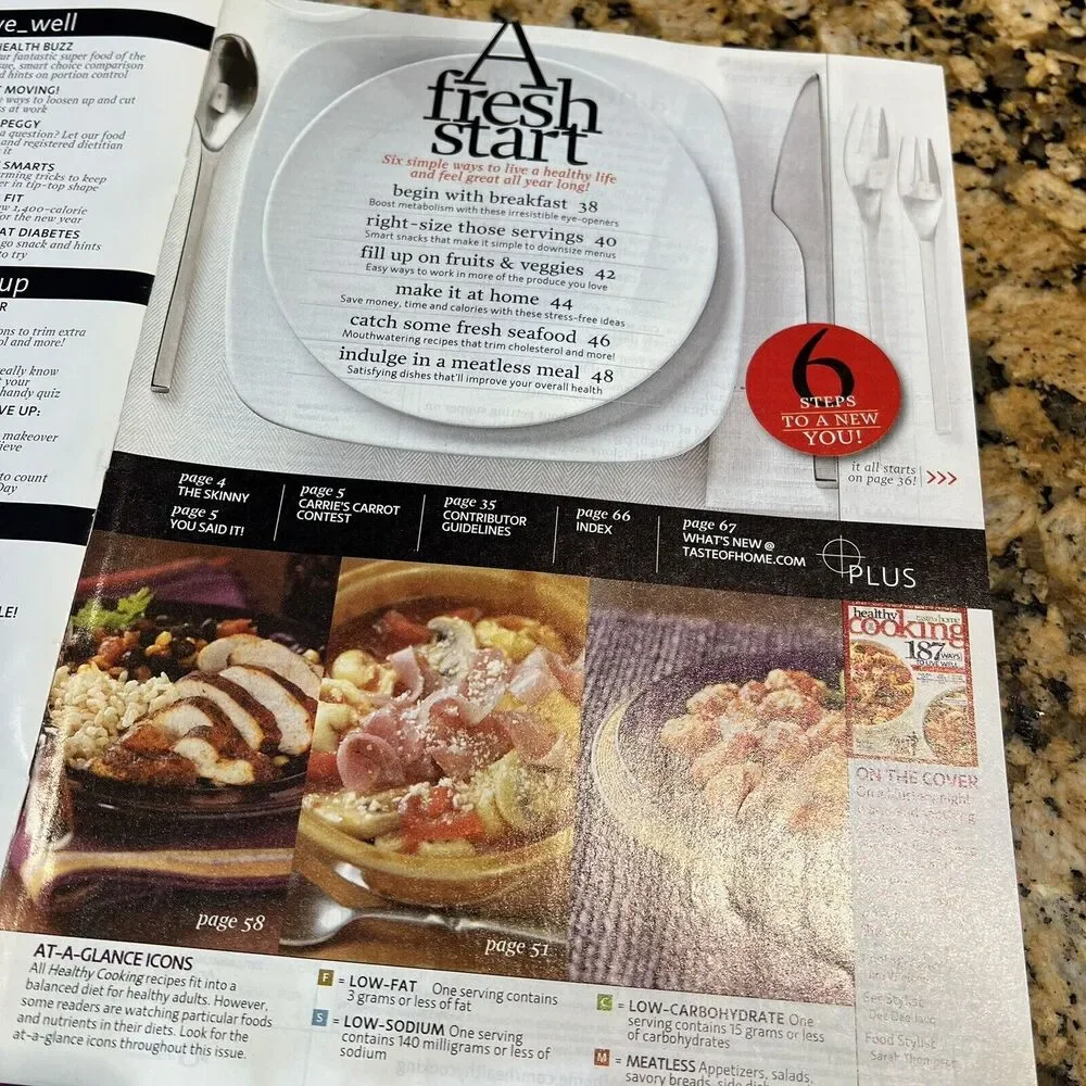 Lot of Taste of Homes Healthy Cooking Recipe Magazines 2010 Back Issue Set Of 6